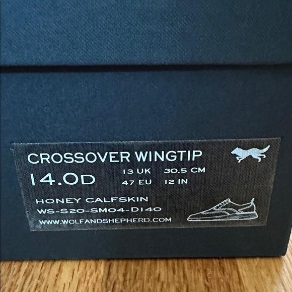 NWT Wolf & Shepherd Brown Wingtip Oxford Shoes main image 5